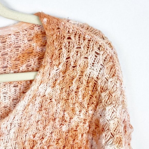 Anthropologie Pilcro Christian V-Neck Sweater Chunky Pullover Knit Coral Size XS - Picture 3 of 8
